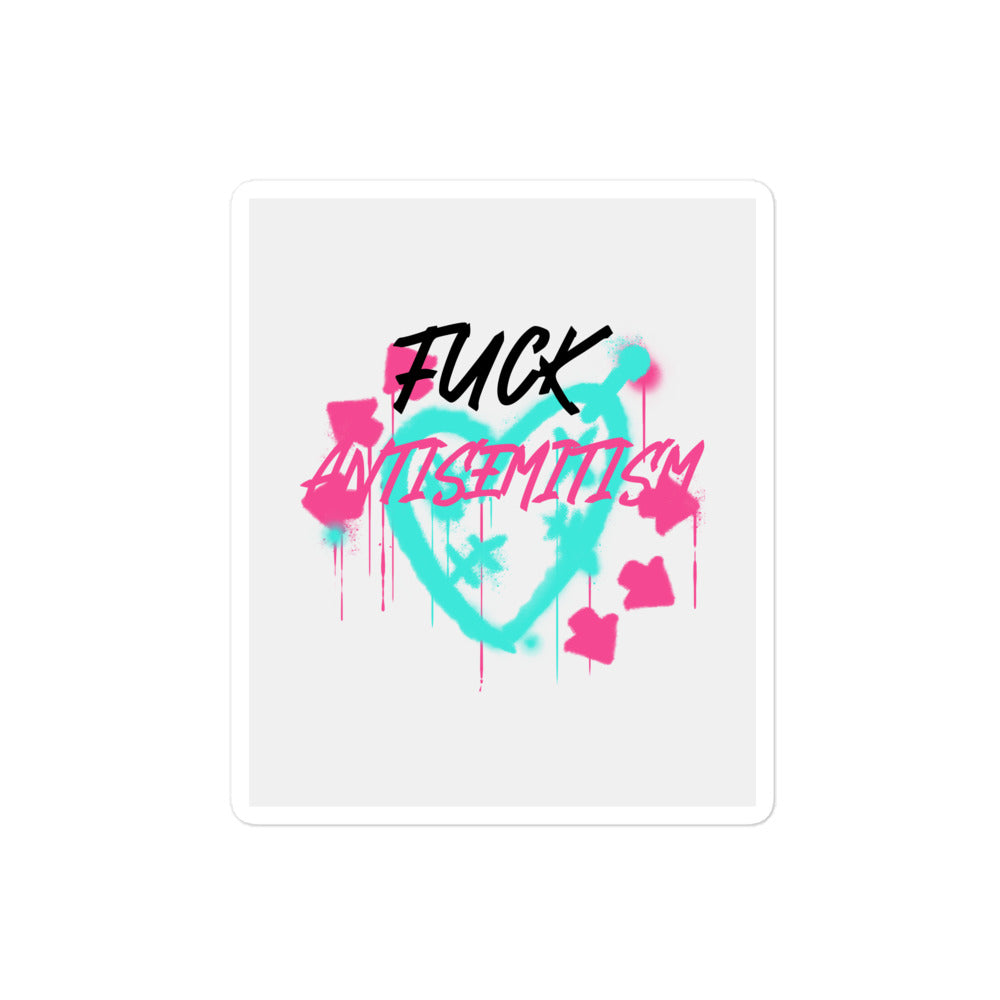 Fuck Antisemitism Graffiti | Kiss Cut Sticker Jouparty