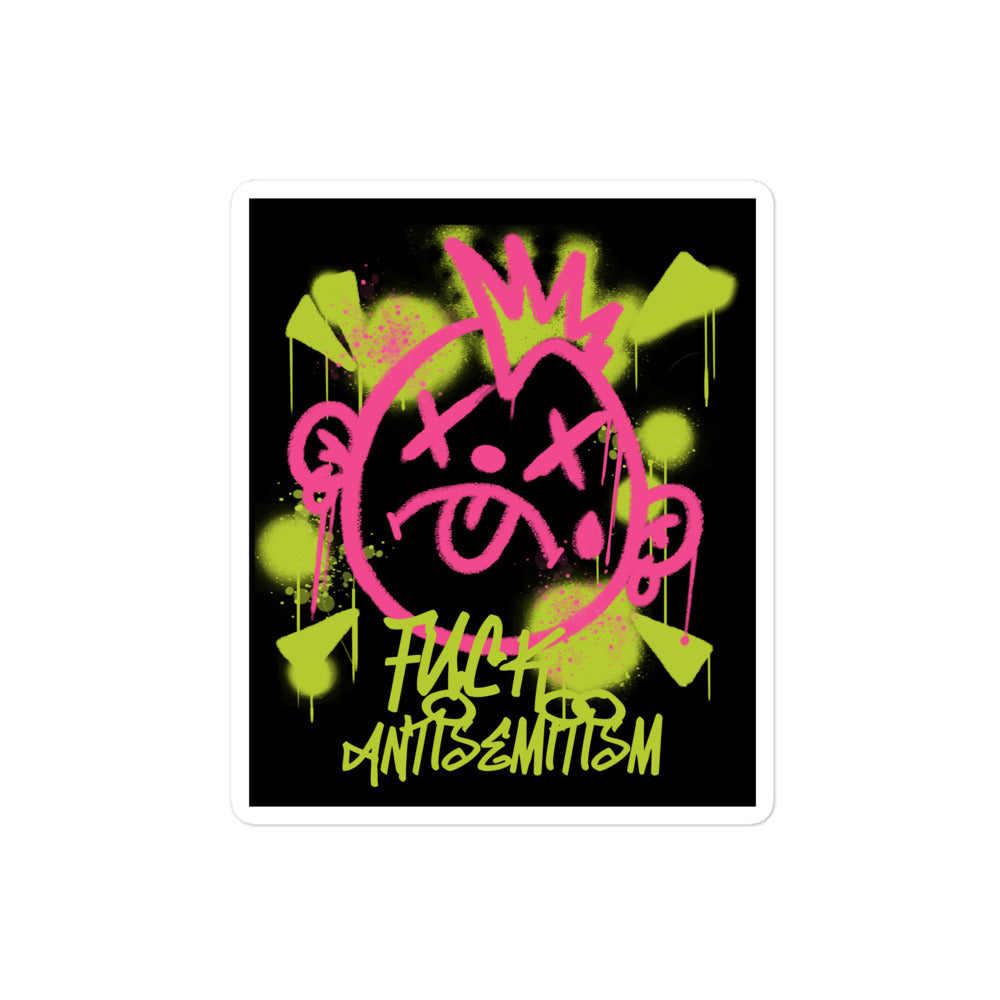 Fuck Antisemitism Graffiti | Kiss Cut Sticker Jouparty