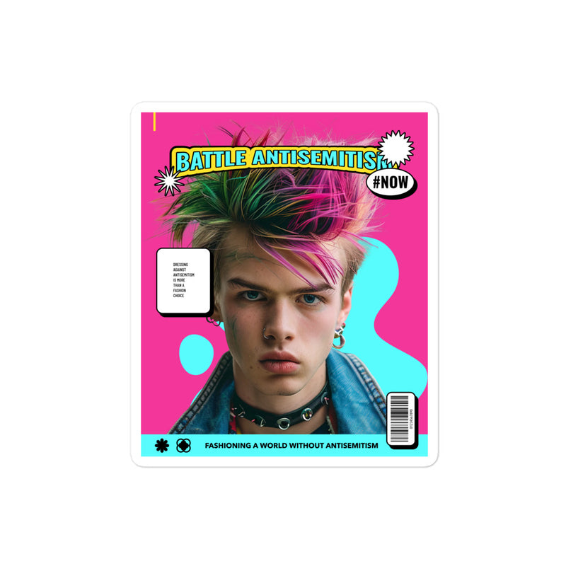 80's Fashion Trend | Battle Antisemitism | Kiss Cut Sticker