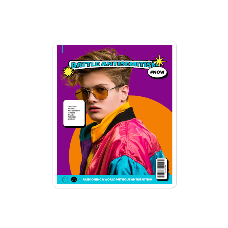 80's Fashion Trend | Battle Antisemitism | Kiss Cut Sticker