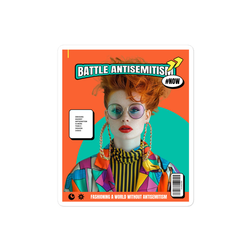 80's Fashion Trend | Battle Antisemitism | Kiss Cut Sticker