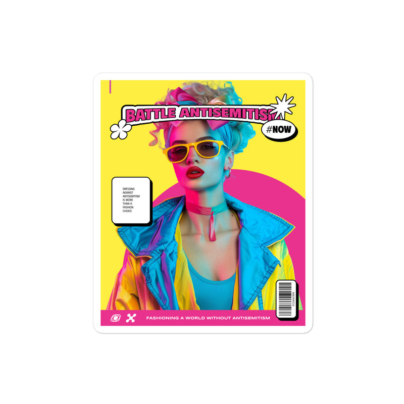 80's Fashion Trend | Battle Antisemitism | Kiss Cut Sticker