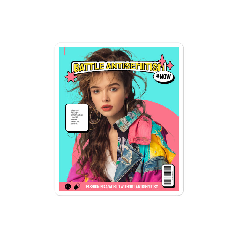 80's Fashion Trend | Battle Antisemitism | Kiss Cut Sticker