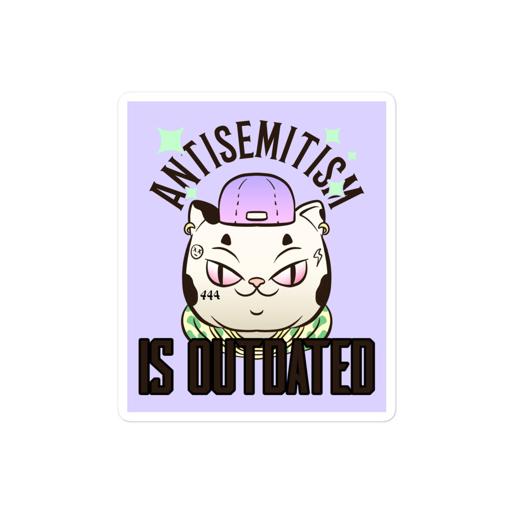 Cool Cat | Antisemitism Is Outdated | Kiss Cut Sticker Jouparty