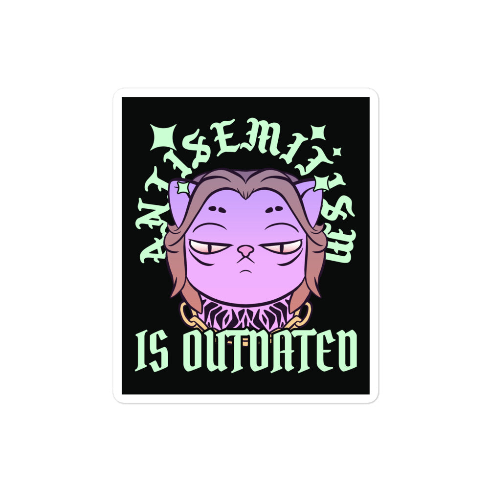 Cool Cat | Antisemitism Is Outdated | Kiss Cut Sticker Jouparty