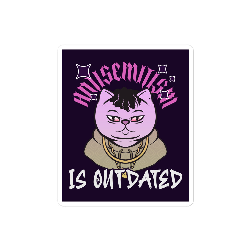 Cool Cat | Antisemitism Is Outdated | Kiss Cut Sticker Jouparty
