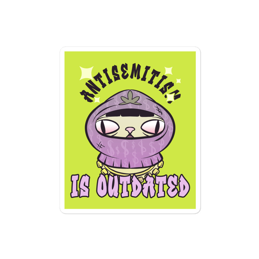 Cool Cat | Antisemitism Is Outdated | Kiss Cut Sticker