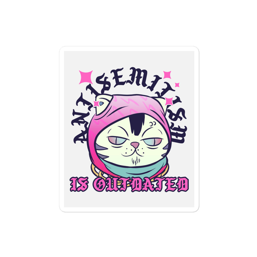 Cool Cat | Antisemitism Is Outdated | Kiss Cut Sticker Jouparty