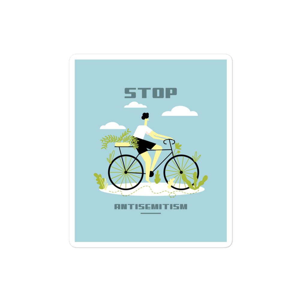 Bike Journey | Stop Antisemitism | Kiss Cut Sticker