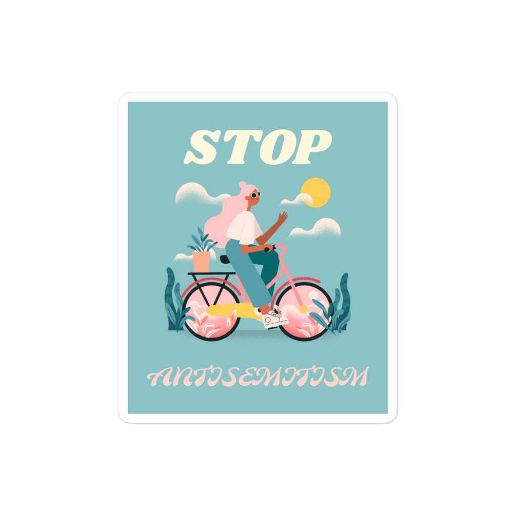 Bike Journey | Stop Antisemitism | Kiss Cut Sticker