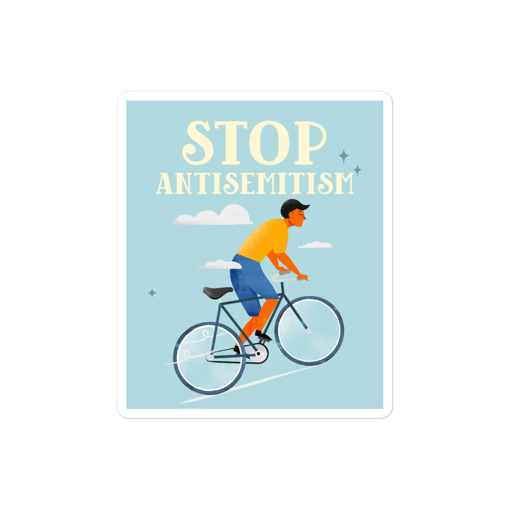 Bike Journey | Stop Antisemitism | Kiss Cut Sticker