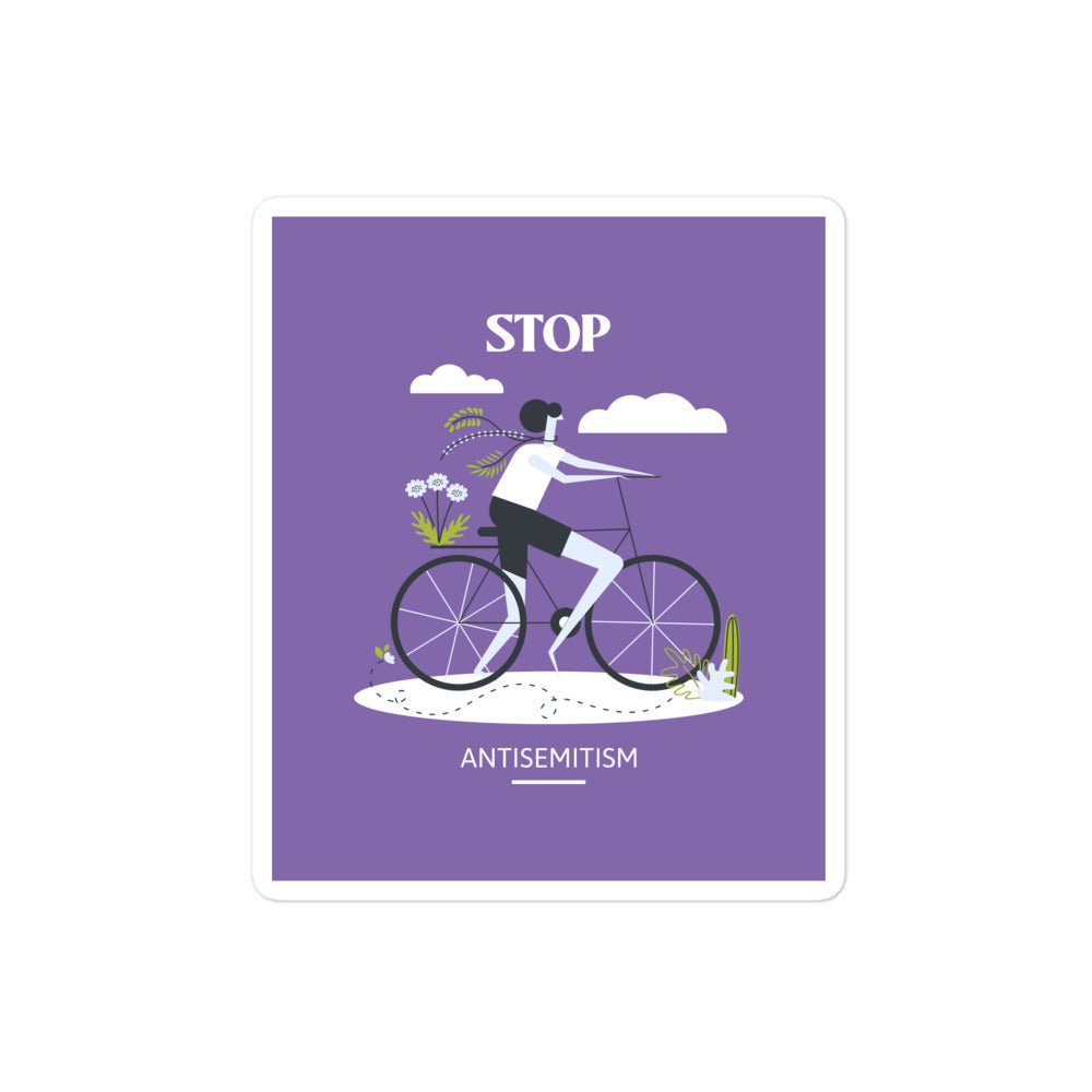 Bike Journey | Stop Antisemitism | Kiss Cut Sticker