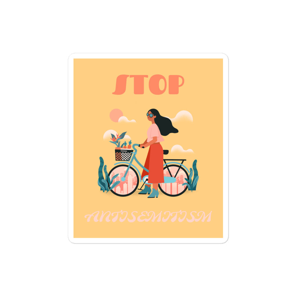 Bike Journey | Stop Antisemitism | Kiss Cut Sticker