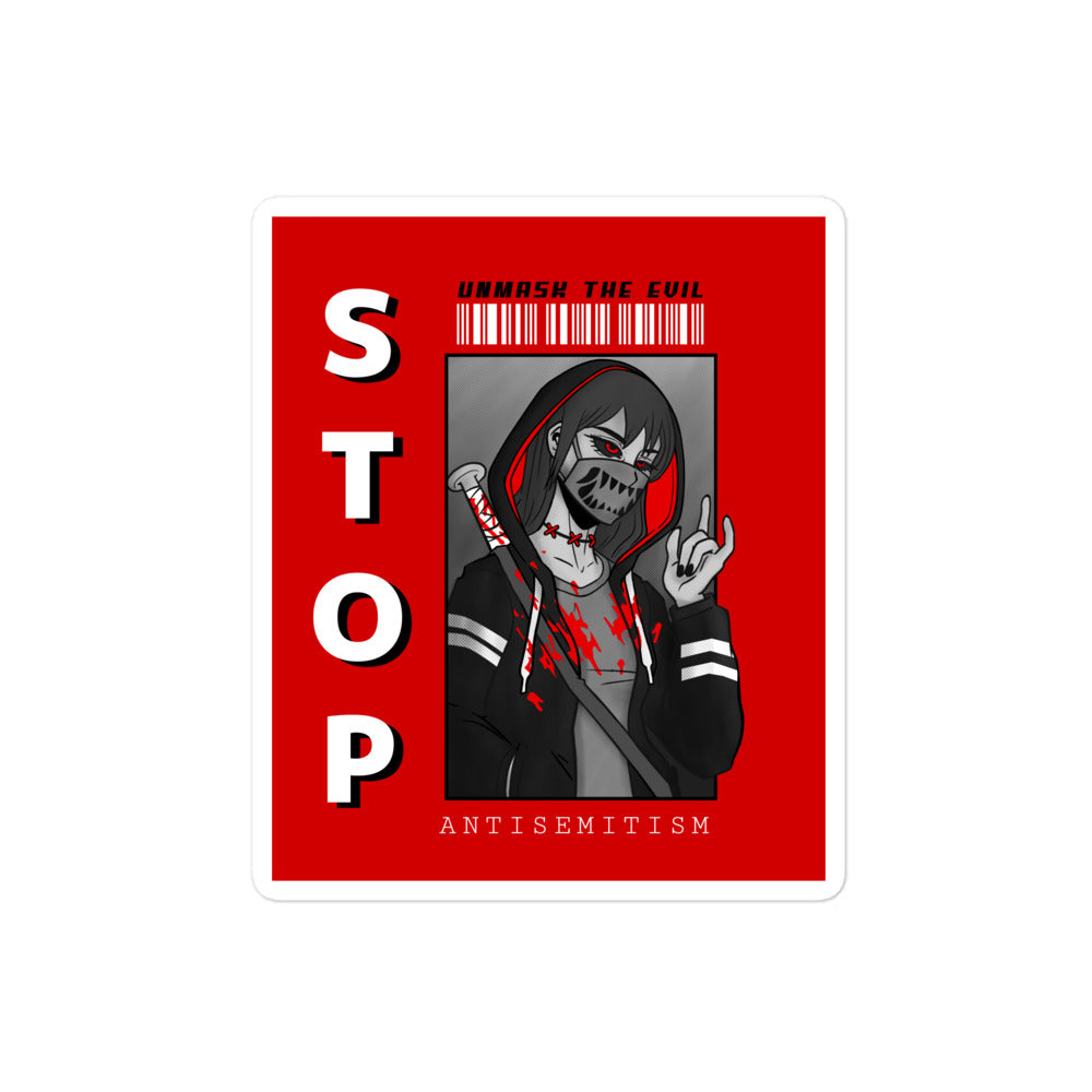 Unmask Evil | Antisemitism | Kiss Cut Sticker