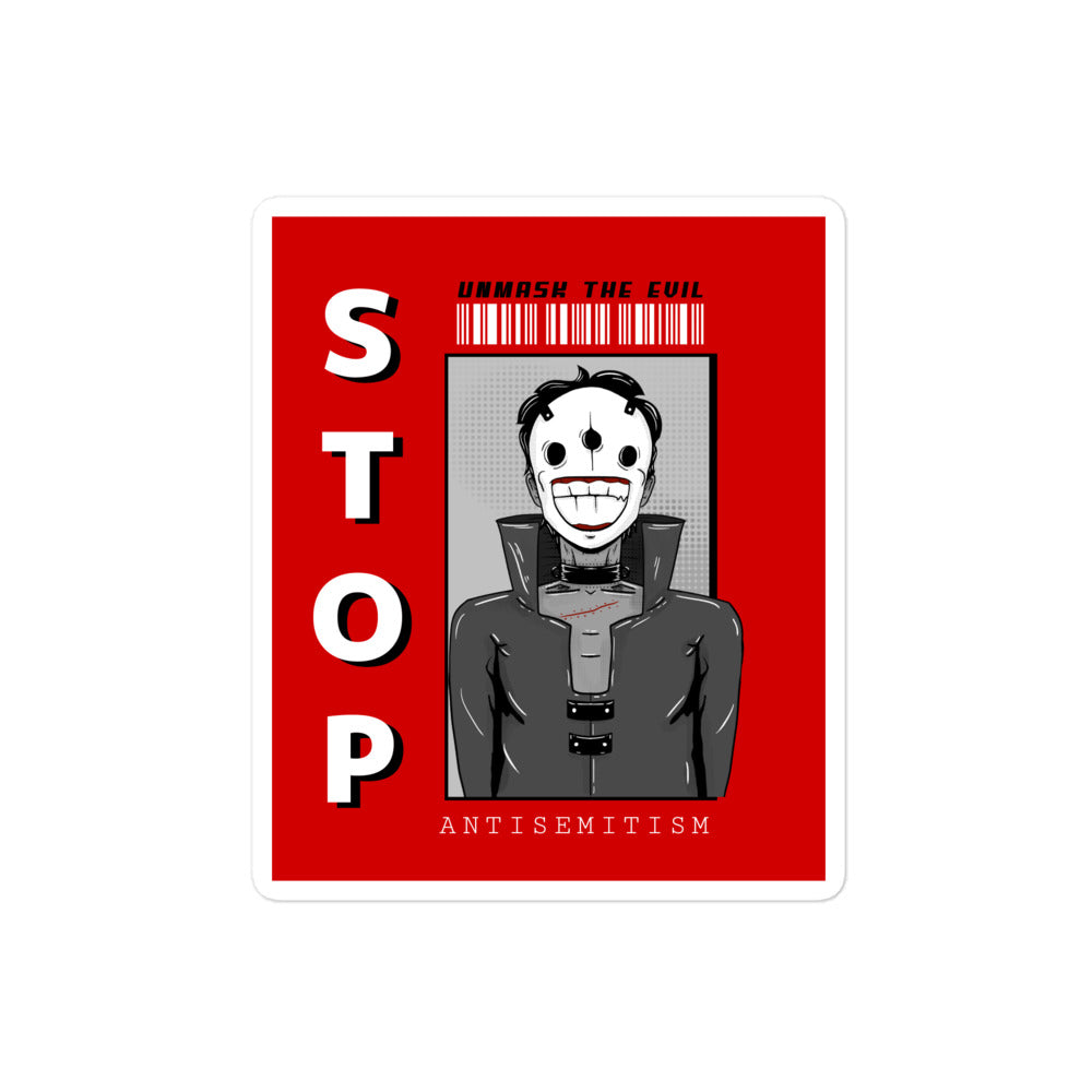 Unmask Evil | Antisemitism | Kiss Cut Sticker Jouparty
