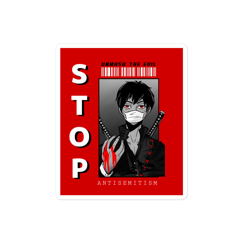 Unmask Evil | Antisemitism | Kiss Cut Sticker Jouparty