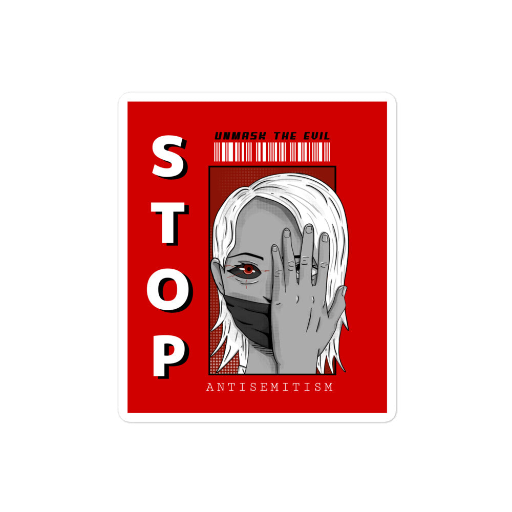 Unmask Evil | Antisemitism | Kiss Cut Sticker Jouparty