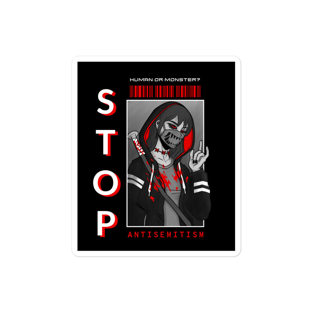 Human Or Monster | Antisemitism | Kiss Cut Sticker Jouparty