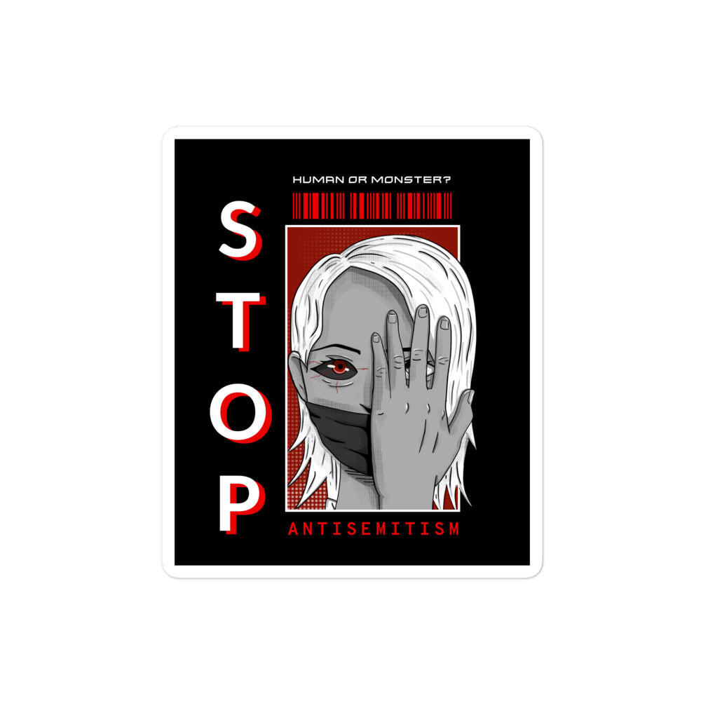 Human Or Monster | Antisemitism | Kiss Cut Sticker Jouparty