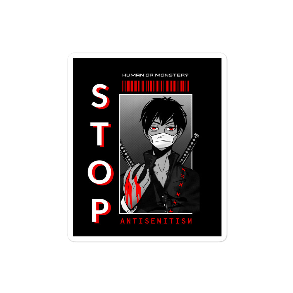 Human Or Monster | Antisemitism | Kiss Cut Sticker Jouparty