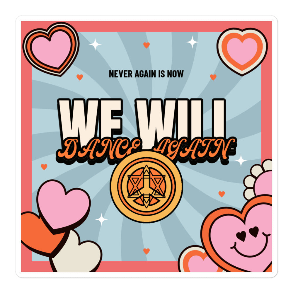 We Will Dance Again | Retro-Blue Style | Kiss Cut Sticker Jouparty