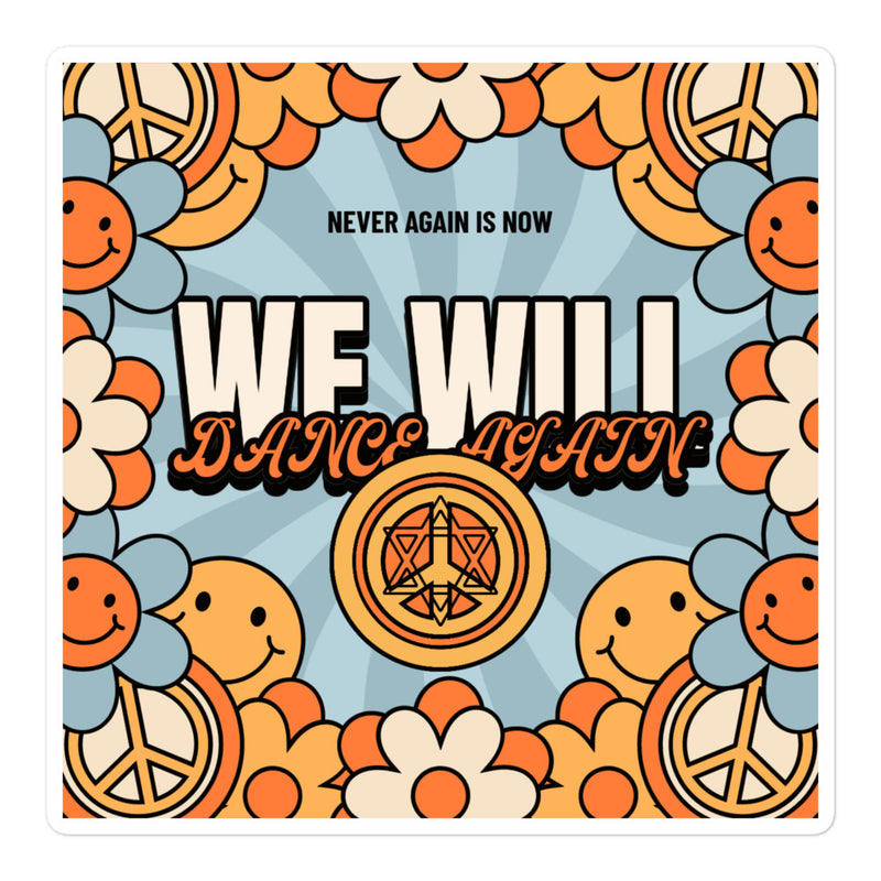 We Will Dance Again | Retro-Blue Style | Kiss Cut Sticker