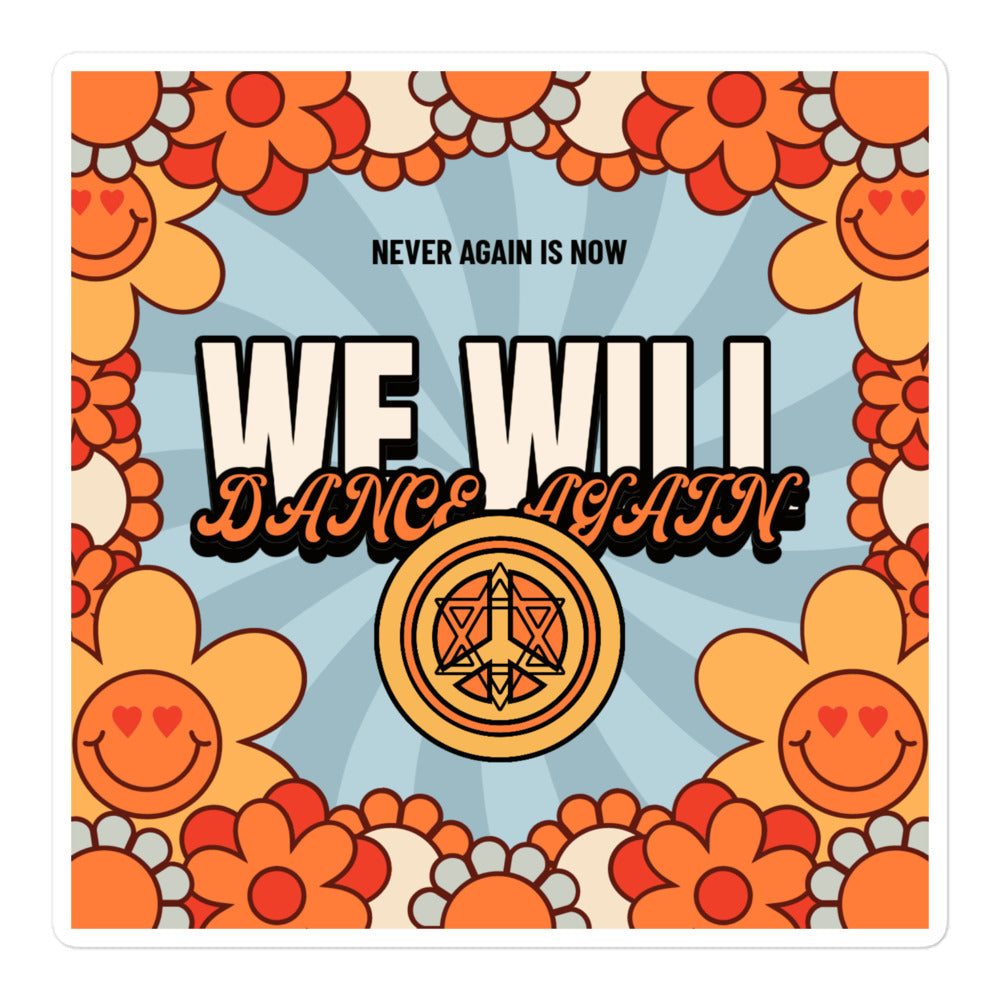 We Will Dance Again | Retro-Blue Style | Kiss Cut Sticker