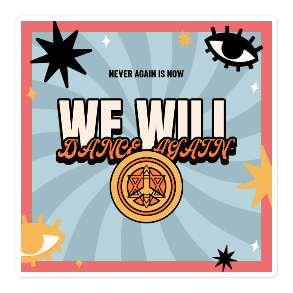 We Will Dance Again | Retro-Blue Style | Kiss Cut Sticker Jouparty