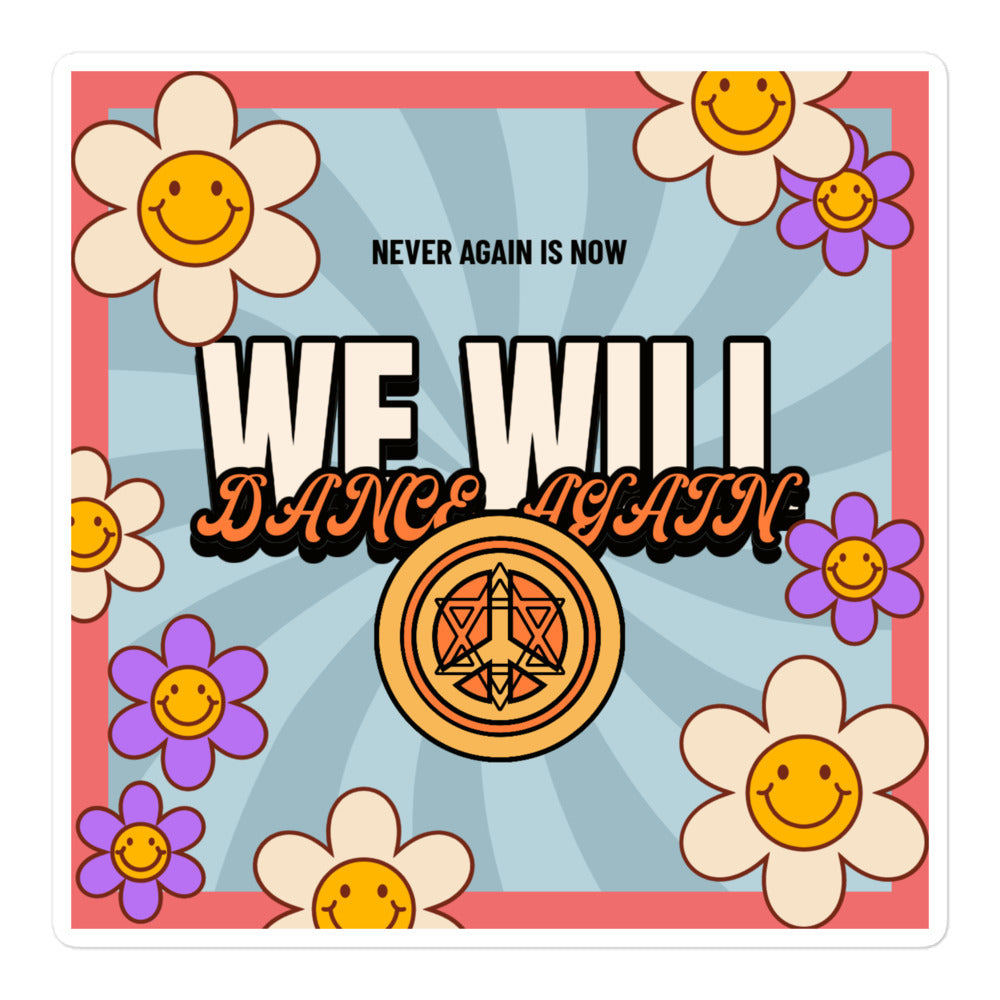 We Will Dance Again | Retro-Blue Style | Kiss Cut Sticker