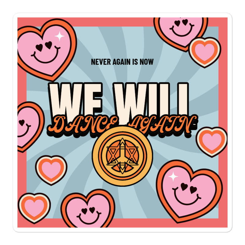 We Will Dance Again | Retro-Blue Style | Kiss Cut Sticker