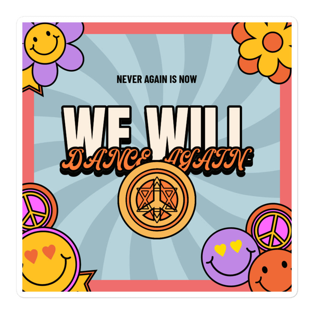 We Will Dance Again | Retro-Blue Style | Kiss Cut Sticker Jouparty