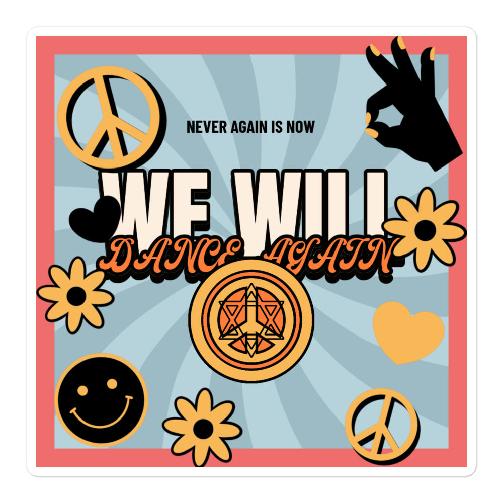 We Will Dance Again | Retro-Blue Style | Kiss Cut Sticker Jouparty