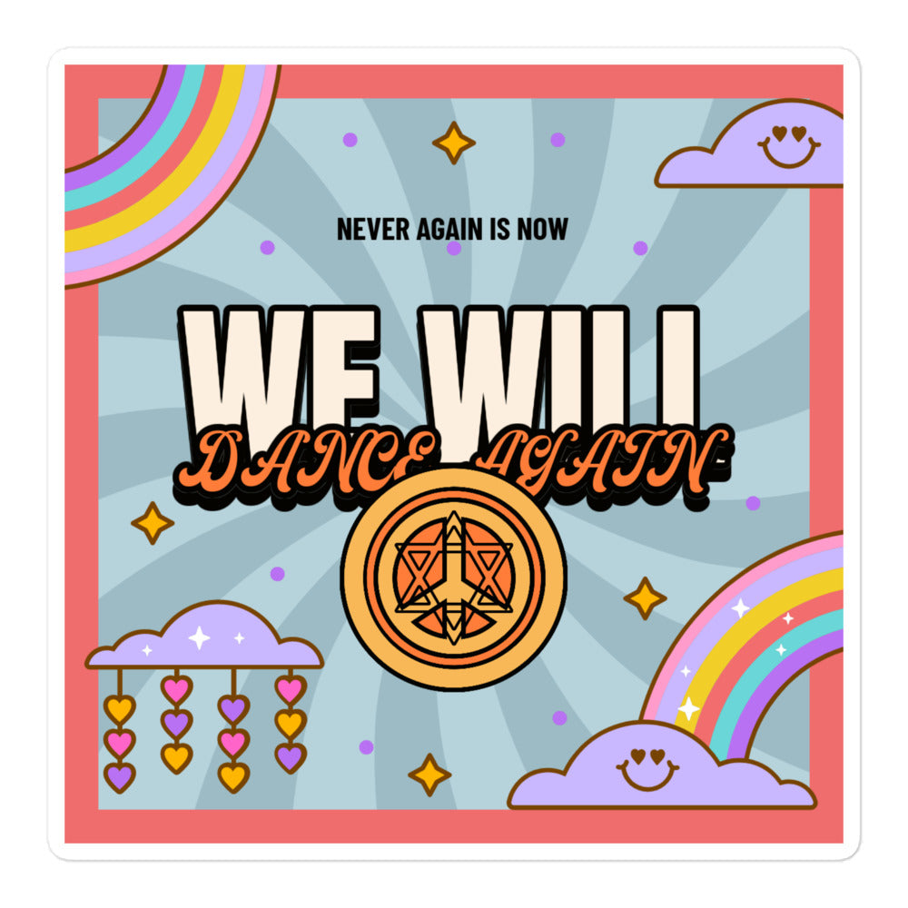 We Will Dance Again | Retro-Blue Style | Kiss Cut Sticker Jouparty