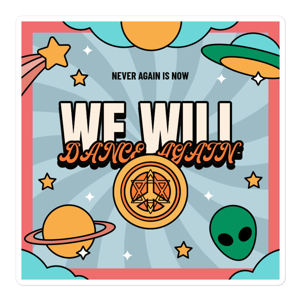 We Will Dance Again | Retro-Blue Style | Kiss Cut Sticker Jouparty