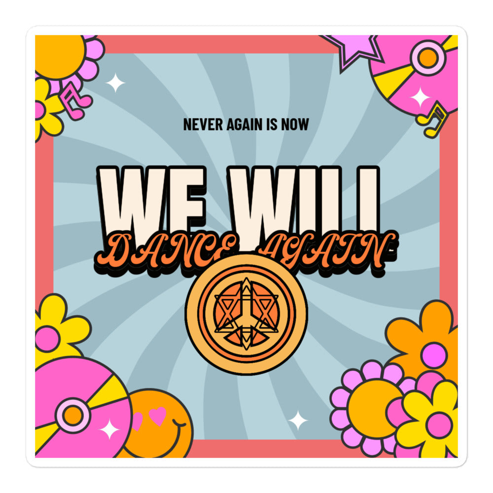 We Will Dance Again | Retro-Blue Style | Kiss Cut Sticker Jouparty
