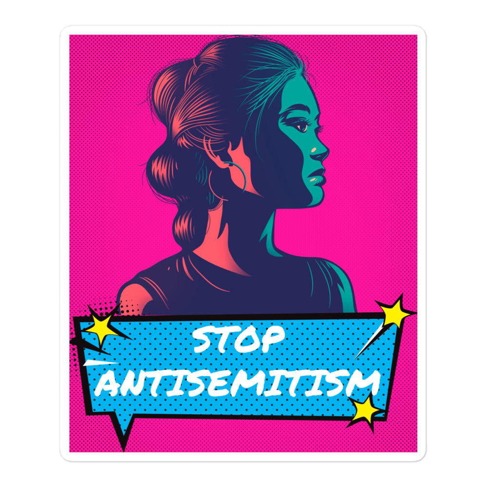 Pop Art Style | Antisemitism | Kiss Cut Sticker Jouparty