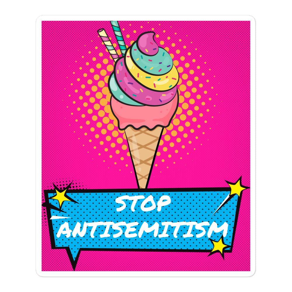 Pop Art Style | Antisemitism | Kiss Cut Sticker Jouparty