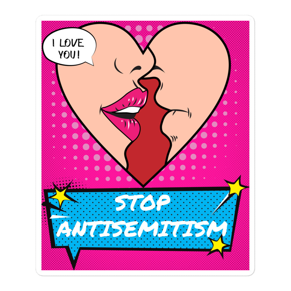 Pop Art Style | Antisemitism | Kiss Cut Sticker