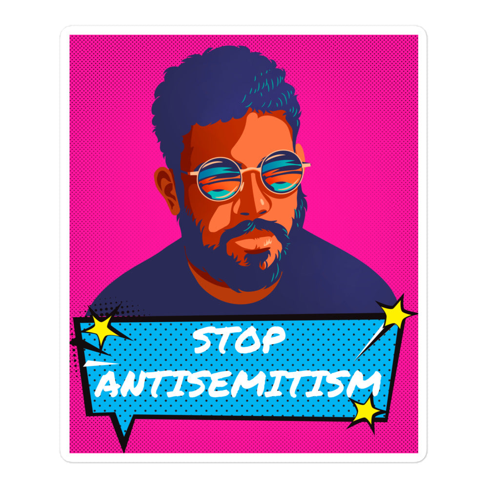 Pop Art Style | Antisemitism | Kiss Cut Sticker Jouparty