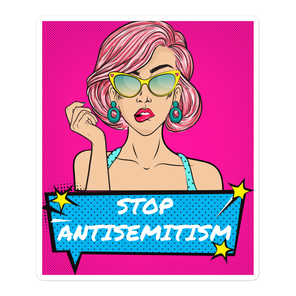 Pop Art Style | Antisemitism | Kiss Cut Sticker Jouparty