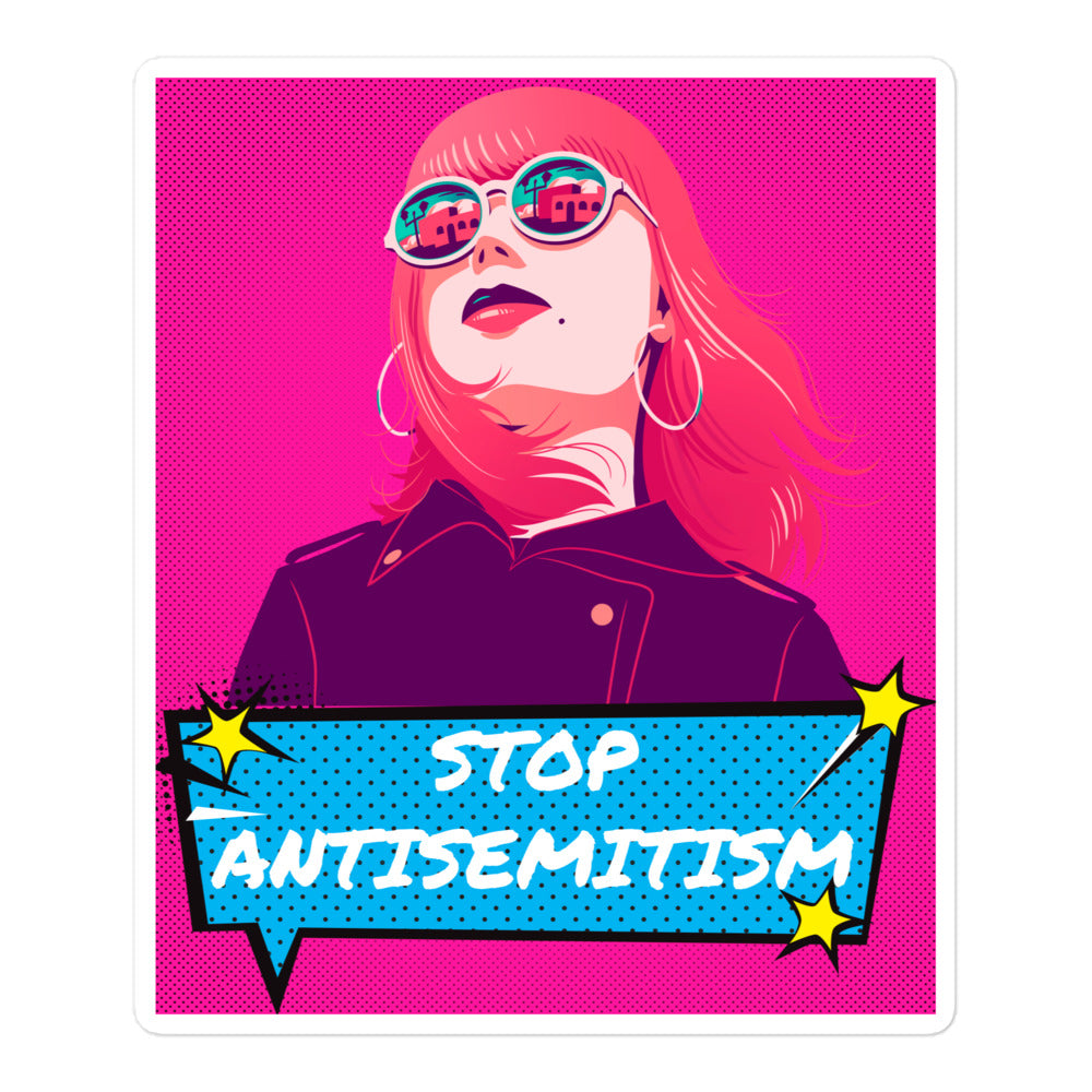 Pop Art Style | Antisemitism | Kiss Cut Sticker Jouparty