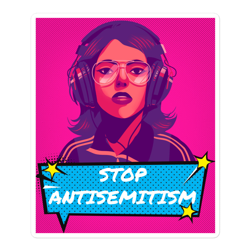 Pop Art Style | Antisemitism | Kiss Cut Sticker Jouparty