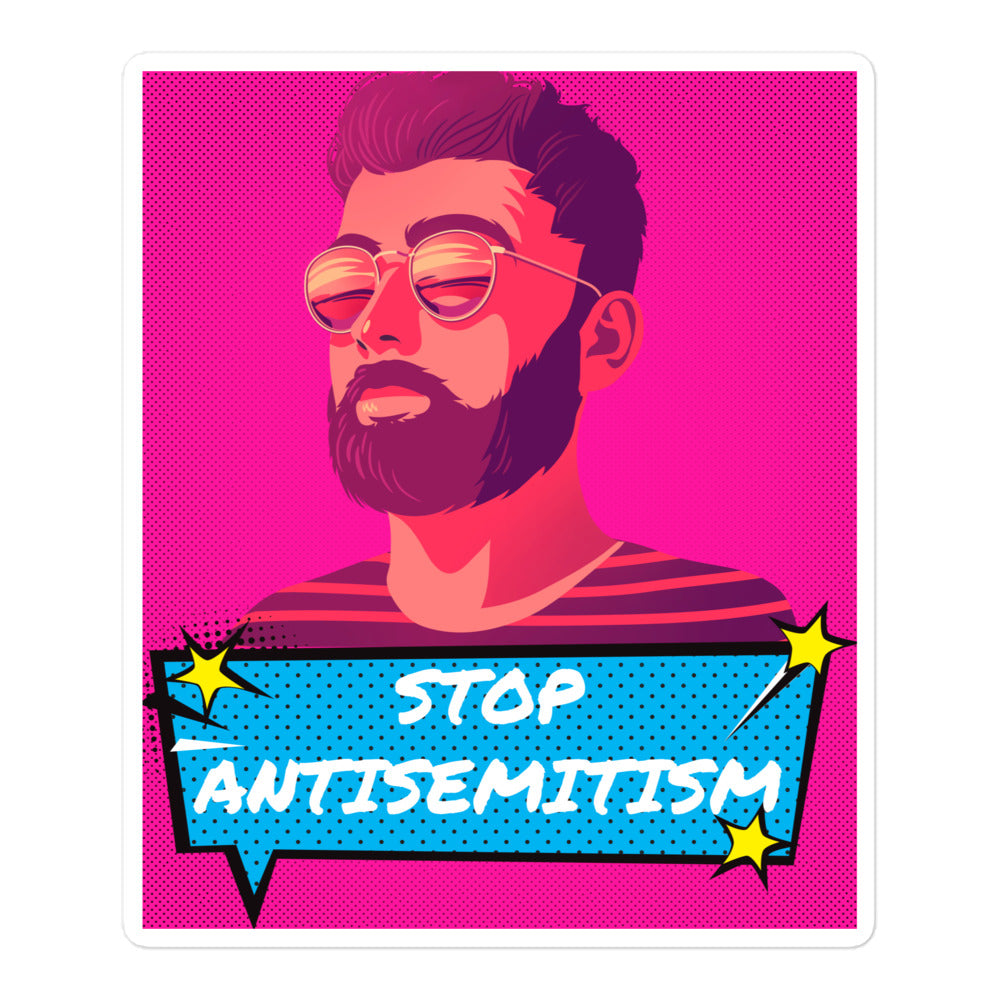 Pop Art Style | Antisemitism | Kiss Cut Sticker Jouparty