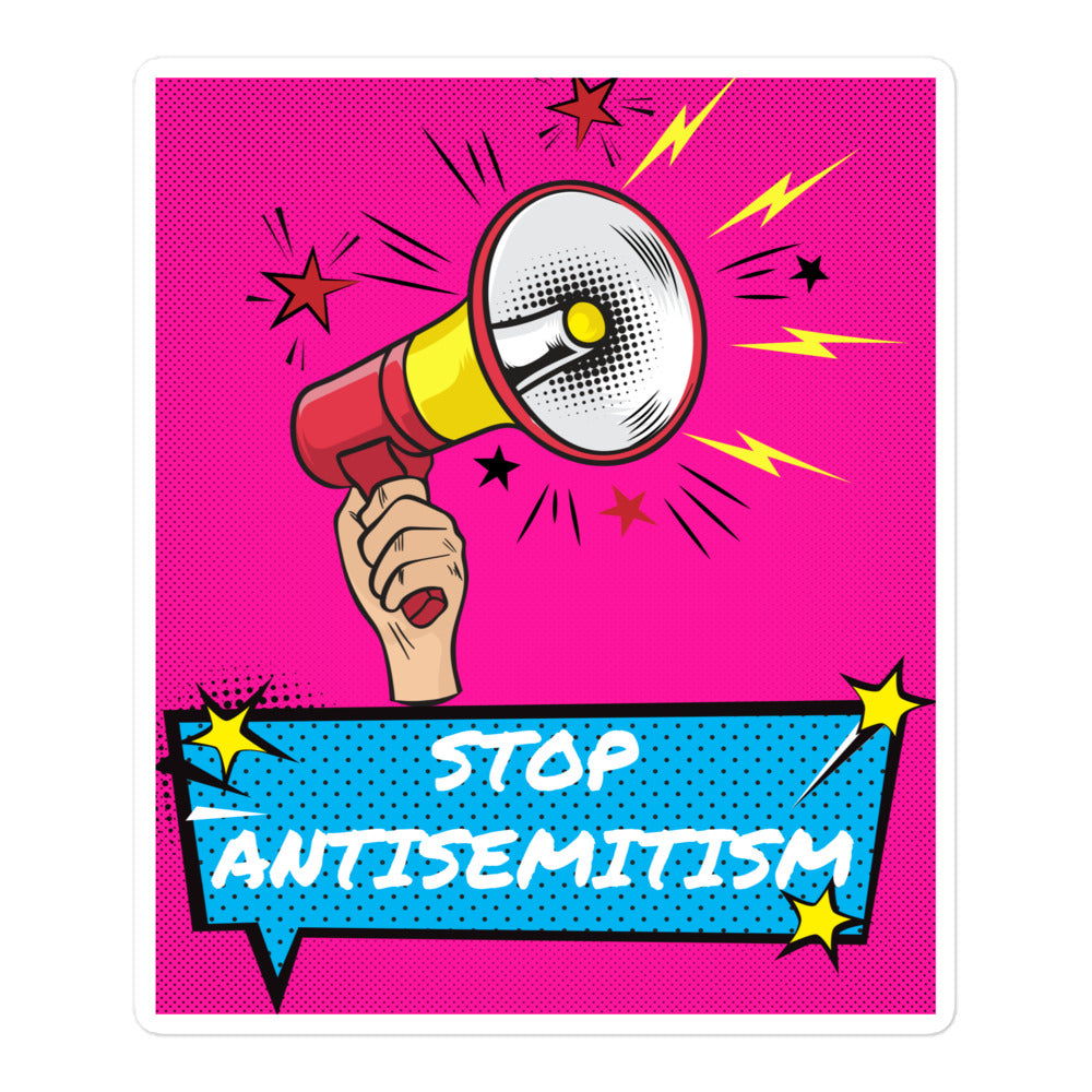 Pop Art Style | Antisemitism | Kiss Cut Sticker Jouparty