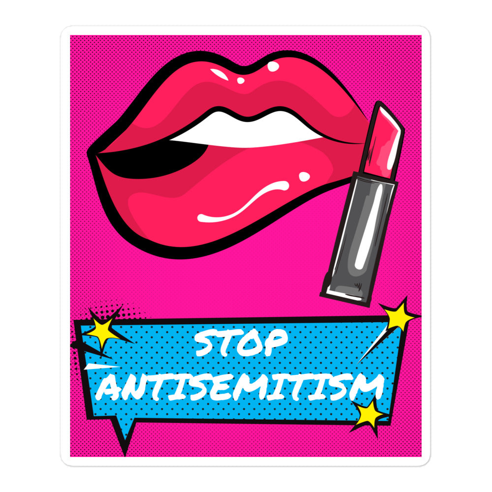Pop Art Style | Antisemitism | Kiss Cut Sticker Jouparty