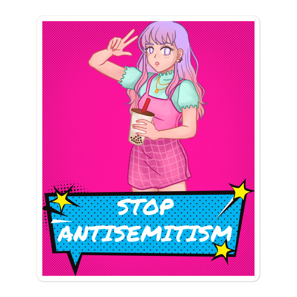 Pop Art Style | Antisemitism | Kiss Cut Sticker Jouparty