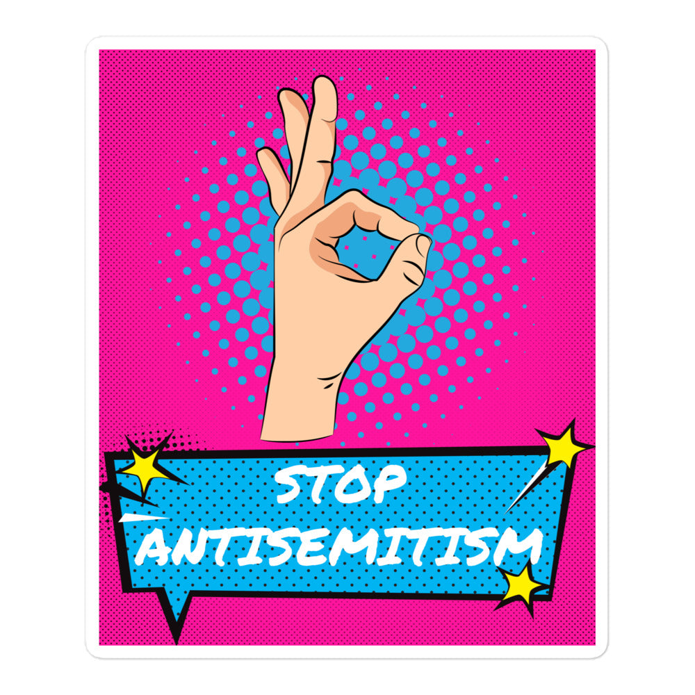 Pop Art Style | Antisemitism | Kiss Cut Sticker Jouparty