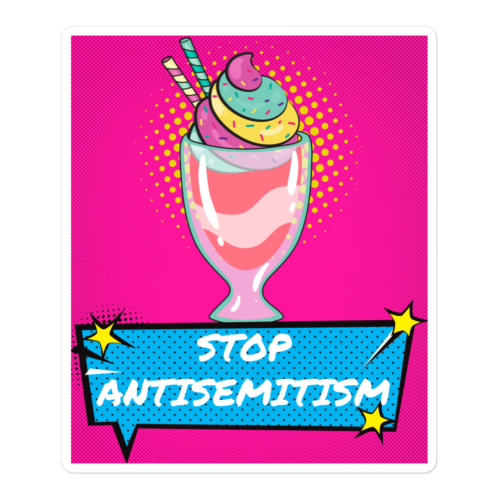 Pop Art Style | Antisemitism | Kiss Cut Sticker Jouparty
