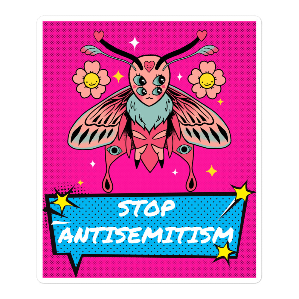 Pop Art Style | Antisemitism | Kiss Cut Sticker Jouparty