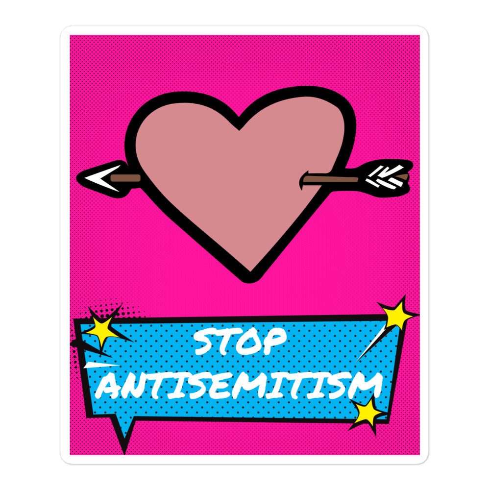 Pop Art Style | Antisemitism | Kiss Cut Sticker Jouparty